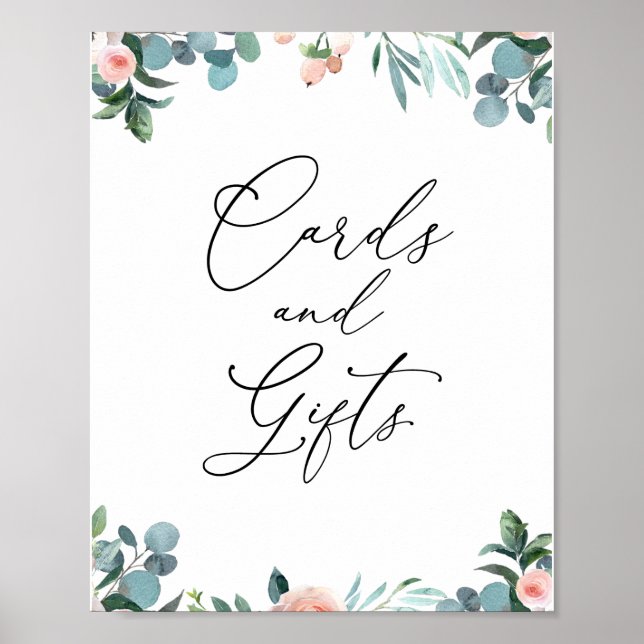 Poster Pancarte Cartes et Cadeaux Fleurs Rouges Thé (Devant)