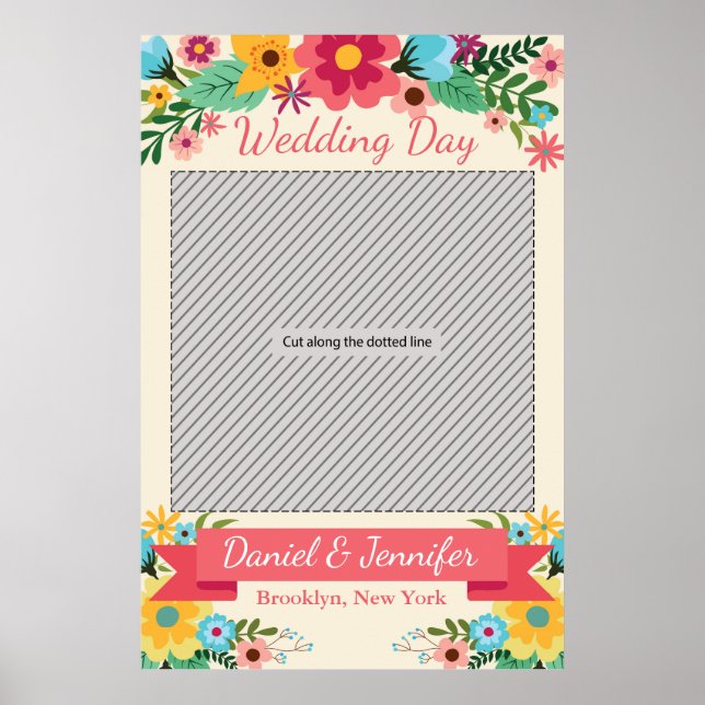 Poster Pancarte de accessoire de mariage pour photobooth (Devant)