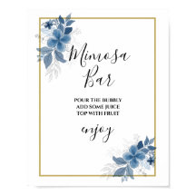 Pancarte de bar Mimosa pour la douche nuptiale à l