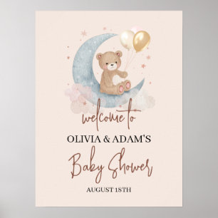 Poster Pancarte de Bienvenue Ours en Peluche Over The Moo