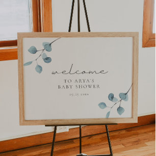 Poster Pancarte de bienvenue pour Baby Shower ARYA Eucaly