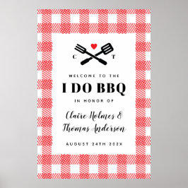Poster Pancarte de bienvenue pour barbecue 'Je dis oui' p