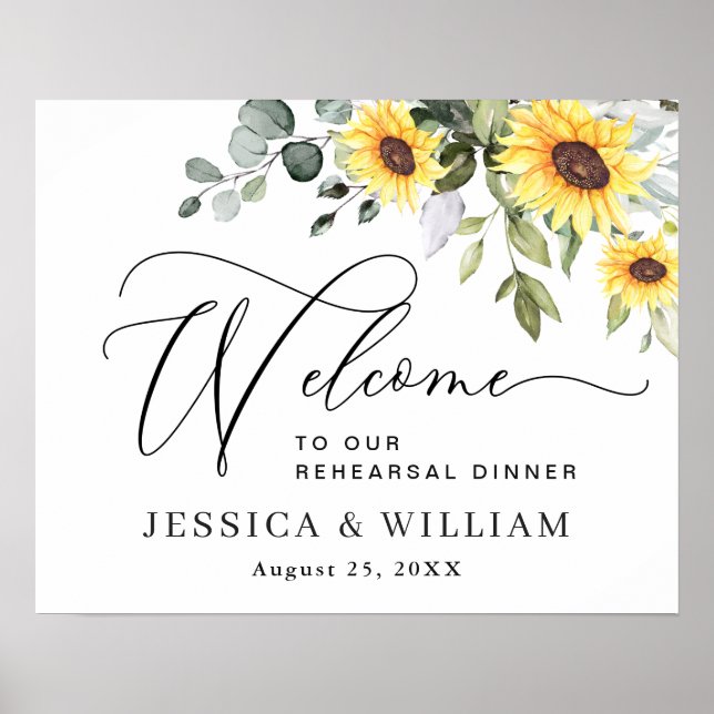 Poster Pancarte de bienvenue pour dîner de répétition euc (Devant)