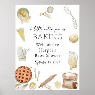 Poster Pancarte de bienvenue pour gâteaux en aquarelle Cu