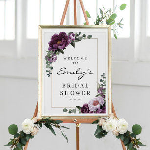 Poster Pancarte de bienvenue pour la fête prénuptiale aux