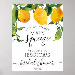 Poster Pancarte de bienvenue pour la mariée principale au
