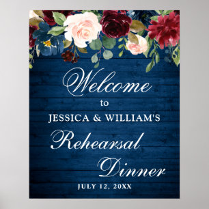 Poster Pancarte de bienvenue pour le dîner de répétition