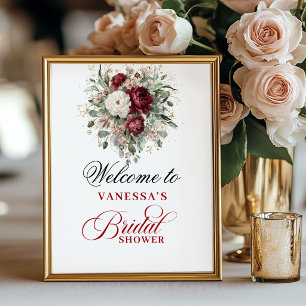 Poster Pancarte de bienvenue pour mariage champêtre en bo