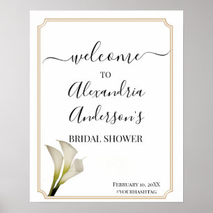 Poster Pancarte de bienvenue pour une baby shower avec ly