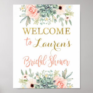 Poster Pancarte de bienvenue pour une baby shower de succ