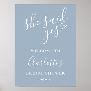 Poster Pancarte de bienvenue pour une Baby Shower Dusty B