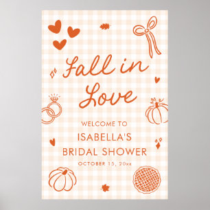 Poster Pancarte de bienvenue pour une baby shower nuptial