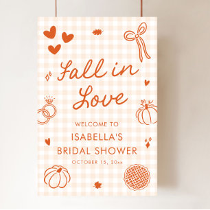Poster Pancarte de bienvenue pour une baby shower nuptial