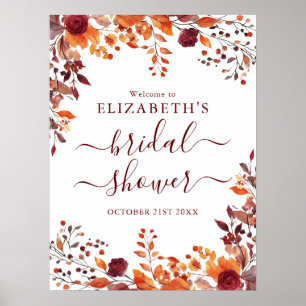 Poster Pancarte de bienvenue pour une baby shower rustiqu