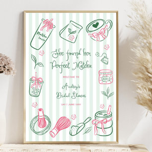 Poster Pancarte de bienvenue pour une baby shower sur le