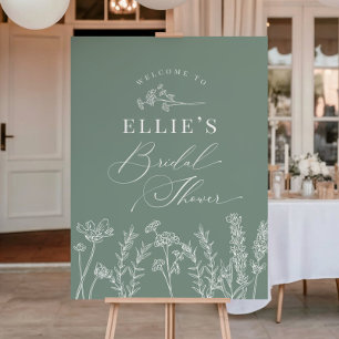 Poster Pancarte de bienvenue pour une fête prénuptiale au