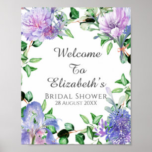 Poster Pancarte de bienvenue pour une fête prénuptiale au