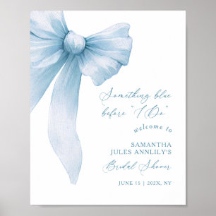 Poster Pancarte de bienvenue pour une fête prénuptiale av