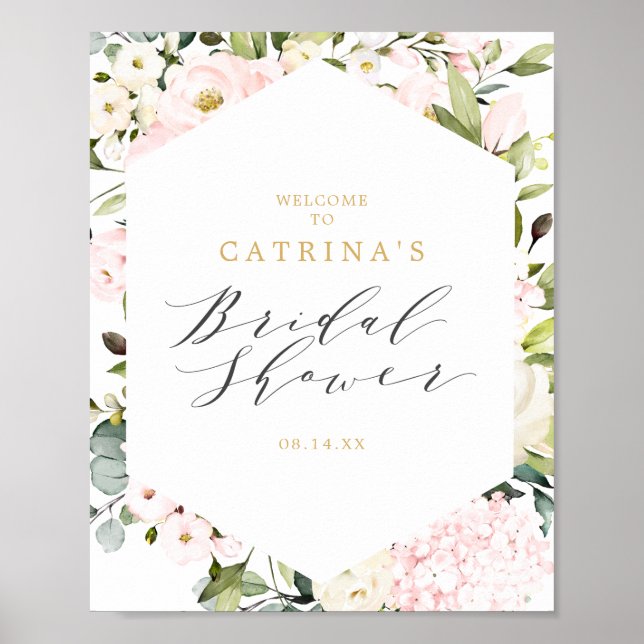 Poster Pancarte de bienvenue pour une fête prénuptiale fl (Devant)