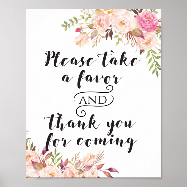 Poster Pancarte de cadeaux boho, prenez-en un (Devant)