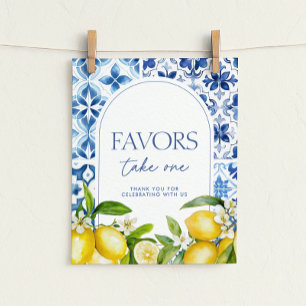 Poster Pancarte de cadeaux de baby shower pour citron de
