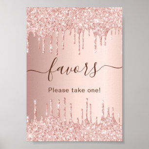 Poster Pancarte de cadeaux de fête avec gouttes de paille