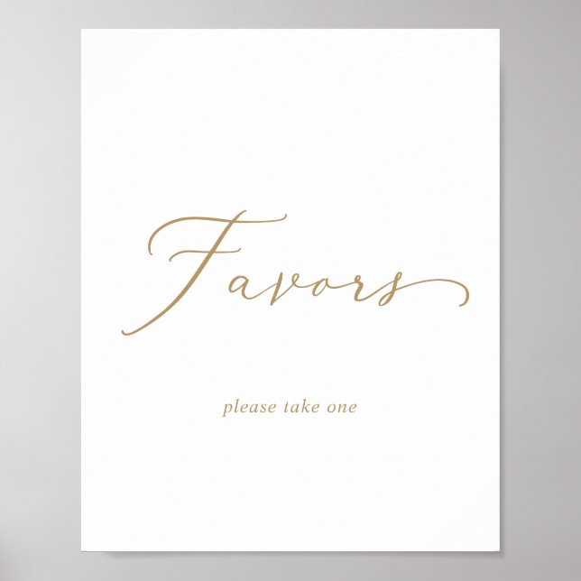 Poster Pancarte de cadeaux de mariage à la calligraphie d (Devant)