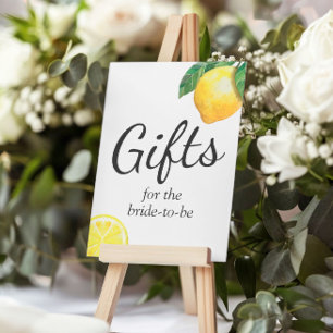 Poster Pancarte de Cadeaux de Mariage aux Citrons