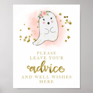 Poster Pancarte de conseils pour une baby shower sur le t
