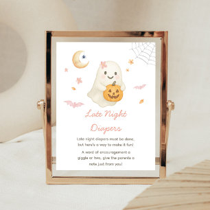Poster Pancarte de couche pour la nuit pour Halloween ros