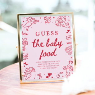 Poster Pancarte de devinette de nourriture pour bébé à la