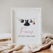 Pancarte de faveurs de Baby Shower sorcière d'Hall
