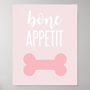 Poster Pancarte de fête d'anniversaire de chiot Bone Appe