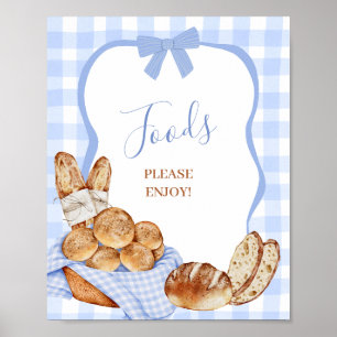 Poster Pancarte de fête de nourriture de petit pain à car