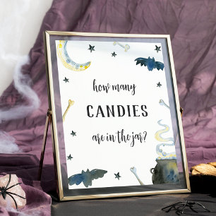 Poster Pancarte de jeu de devinette de bonbons pour Baby