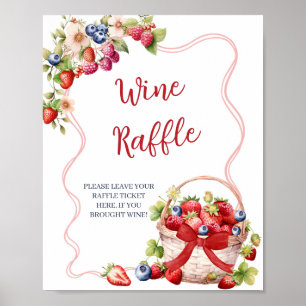 Poster Pancarte de jeu de tirage au sort de vin Baie Coqu
