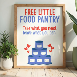 Poster Pancarte de la petite armoire à provisions gratuit