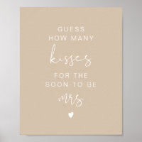 Pancarte de mariage beige Bohème INDIE Devinez com