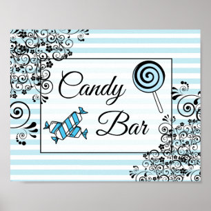 Poster Pancarte de mariage ou baby shower pour bar à bonb