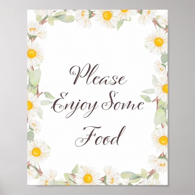 Poster Pancarte de mariage ou baby shower sur le thème de (Devant)