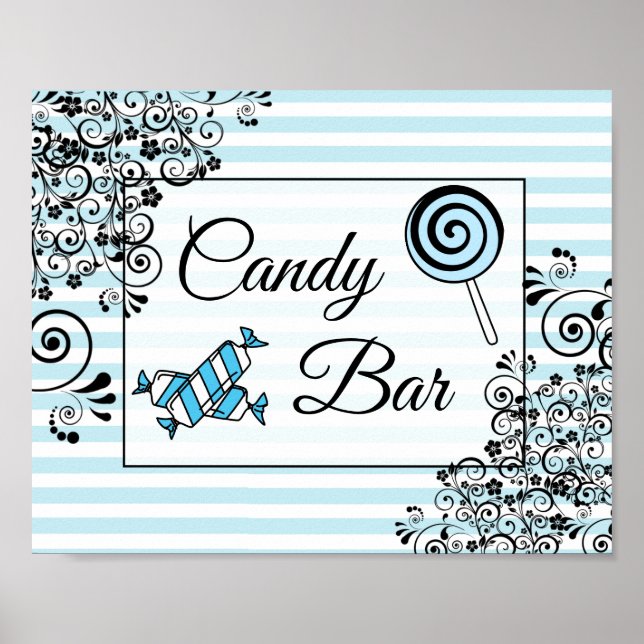 Poster Pancarte de mariage ou de Baby Shower pour bar de  (Devant)