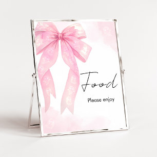 Poster Pancarte de nourriture pour Baby Shower Little Boo