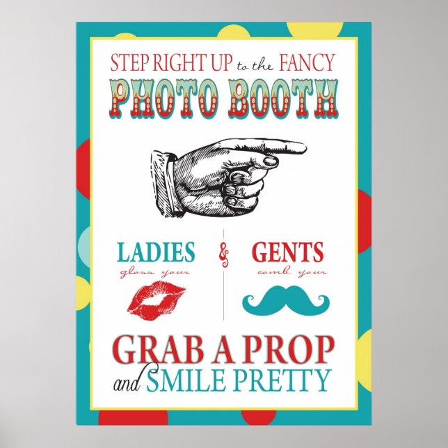 Poster Pancarte de Photomaton Carnaval Cirque Anniversair (Devant)