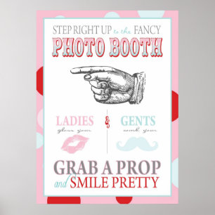 Poster Pancarte de Photomaton Carnaval Cirque Anniversair