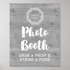 Poster Pancarte de Photomaton de Mariage Couronne Motif B