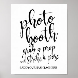Poster Pancarte de Photomaton Noir et Blanc 8x10 pour Mar