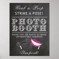 Pancarte de Photomaton - prenez un accessoire tabl