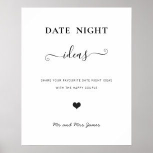 Poster Pancarte de pot de nuit de date Mariage Conseils É