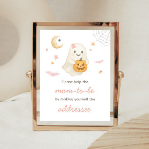 Poster Pancarte de station d'enveloppe Halloween Little B