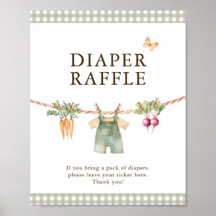 Poster Pancarte de tirage au sort de couches pour une bab
